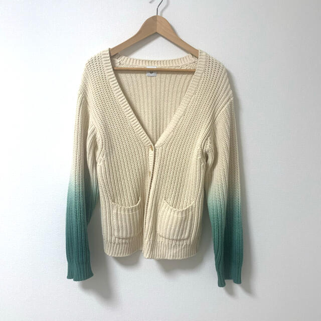 BEAUTY&YOUTH UNITED ARROWS(ビューティアンドユースユナイテッドアローズ)のroku COTTON DIP DYE SLEEVE CARDIGAN レディースのトップス(カーディガン)の商品写真