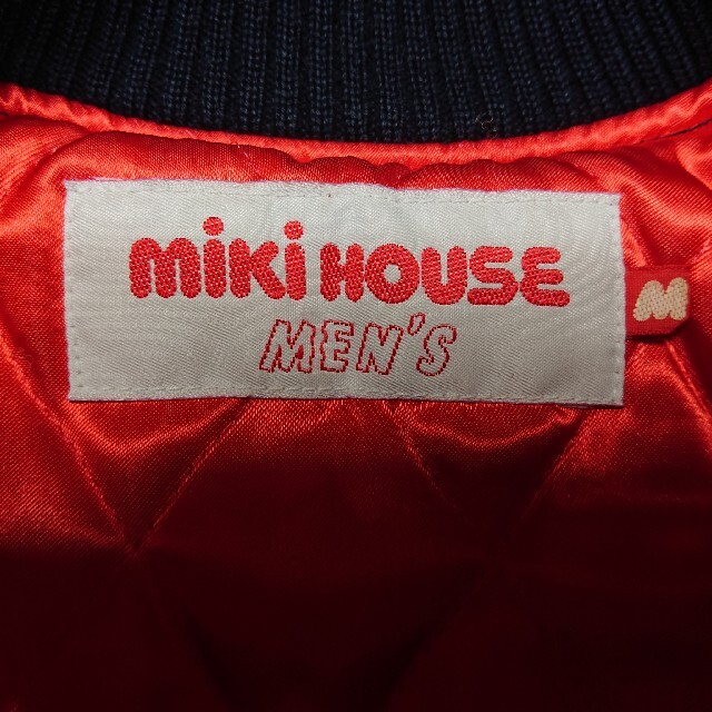 mikihouse(ミキハウス)の90s MIKI HOUSE スタジャン 古着 刺繍 ミキハウス 紺 赤 メンズのジャケット/アウター(スタジャン)の商品写真