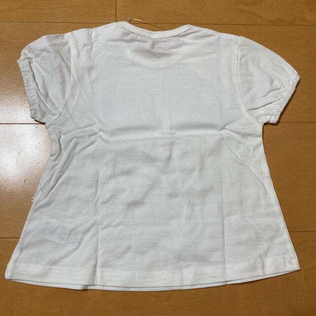 女の子　パフ袖Tシャツ三枚セット　95 新品未使用品　タグ付き キッズ/ベビー/マタニティのキッズ服女の子用(90cm~)(Tシャツ/カットソー)の商品写真