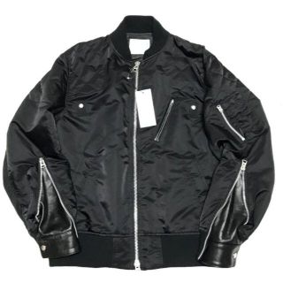 サカイ(sacai)のSACAI　ライダース MA-1　黒　4　新品　サカイ(フライトジャケット)