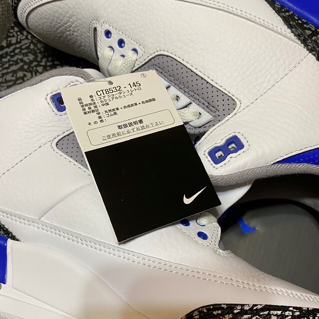 NIKE(ナイキ)のNIKE AIR JORDAN 3 RACER BLUE メンズの靴/シューズ(スニーカー)の商品写真