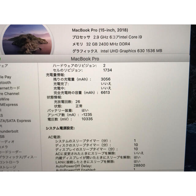 Mac (Apple)(マック)の中古Macbook Pro 15 inch ハイスペックCore i9 32GB スマホ/家電/カメラのPC/タブレット(ノートPC)の商品写真