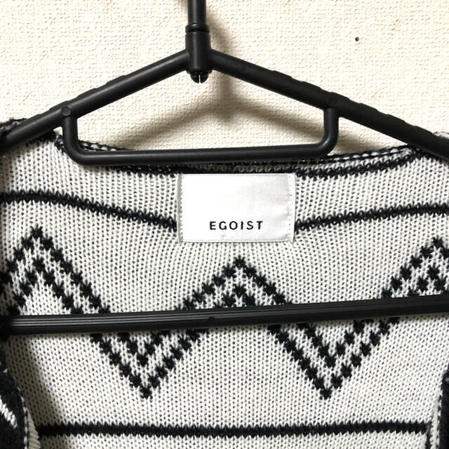 EGOIST(エゴイスト)の新品♡EGOIST ノーカラージャガードニットカーディガン レディースのトップス(カーディガン)の商品写真