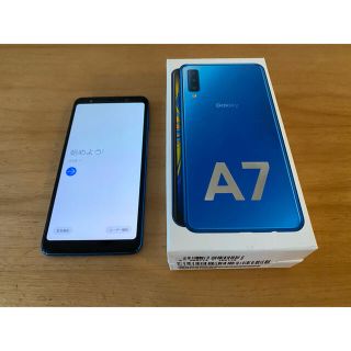 サムスン(SAMSUNG)の【即発送】Galaxy A7 ブルー 64GB 楽天 simフリー (スマートフォン本体)