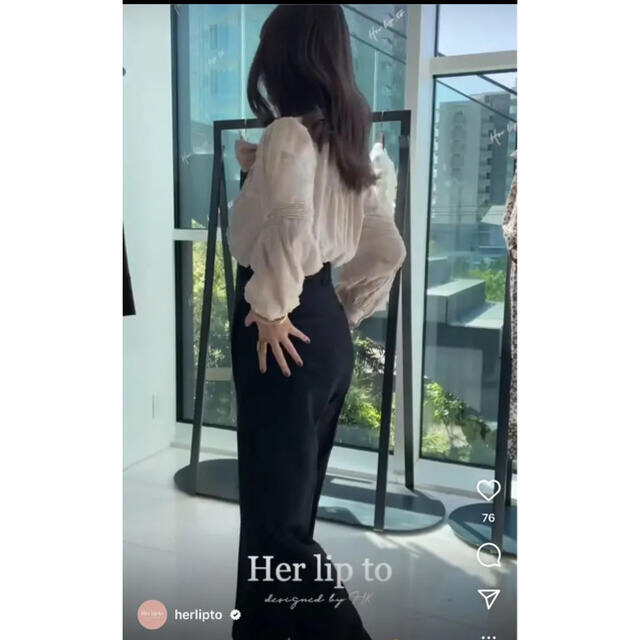 herlipto  Super High Waisted Twill Pants レディースのパンツ(その他)の商品写真