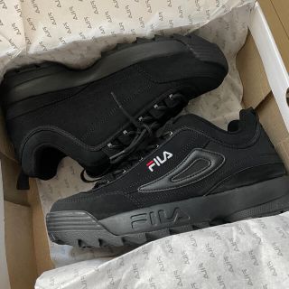 フィラ(FILA)の【新品】FILA ダッドスニーカー DISRUPTOR2 ブラック 27.0cm(スニーカー)