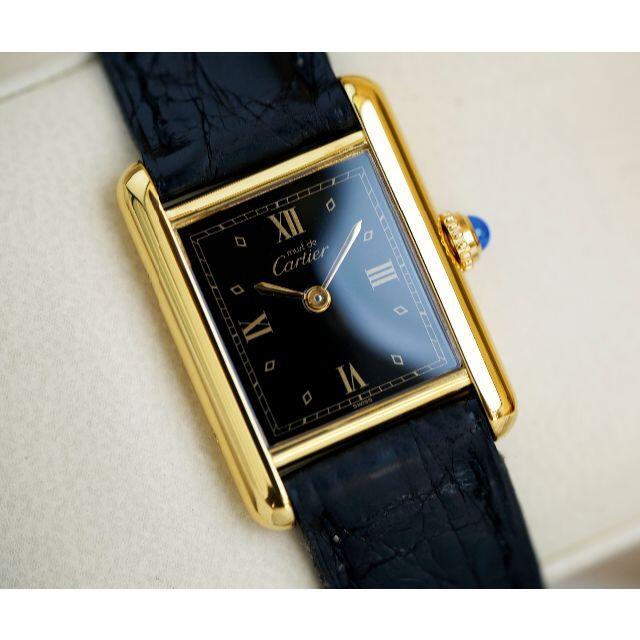 新作人気 ブラック タンク マスト カルティエ 美品 - Cartier ローマン Cartier SM 腕時計