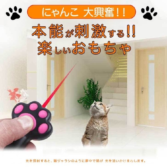 猫玩具 ねこのおもちゃ ライト 肉球 その他のペット用品(猫)の商品写真