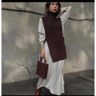 アメリヴィンテージ(Ameri VINTAGE)のvest  layered  shirt dress(ひざ丈ワンピース)