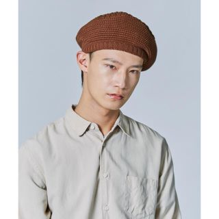 オーバーライド(override)のOVERRIDE MSLM BERET COTTON ニット　ベレー帽(ハンチング/ベレー帽)