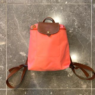 【訳アリ】LONGCHAMP ルプリアージュ　リュックサック　ピンク