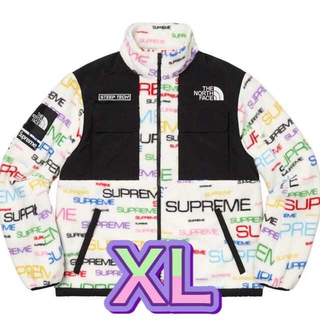 supreme/the north face パーカー 白 Ｌ