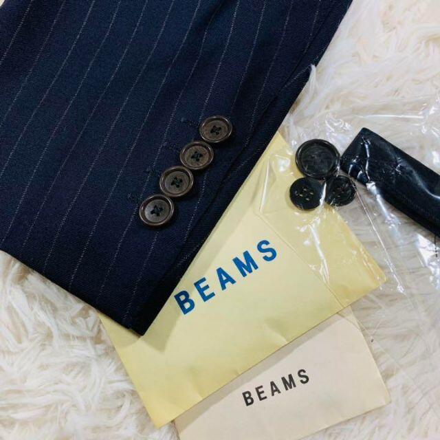 BEAMS(ビームス)の【美品】ビームスエフ シングル セットアップスーツ 総裏 3ボタン 紺 Lサイズ メンズのスーツ(セットアップ)の商品写真