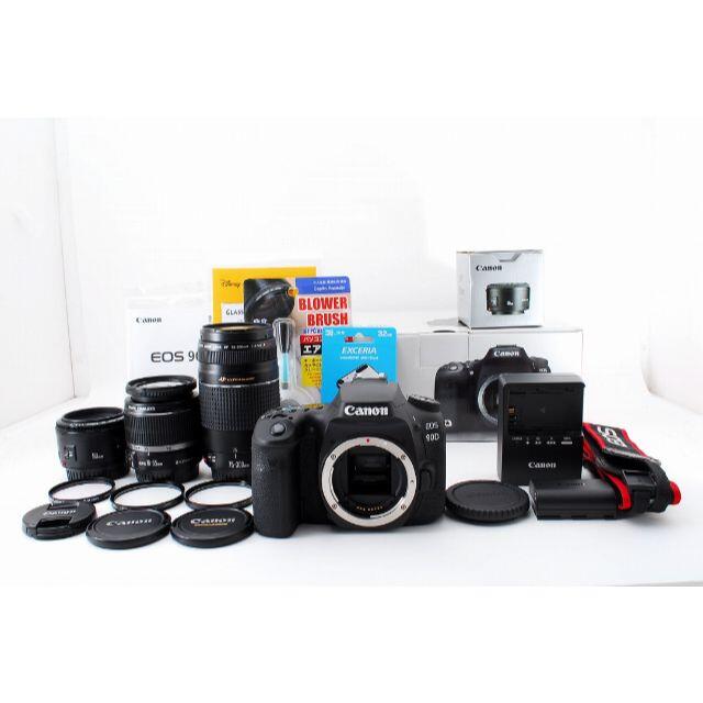 特別セール品】 Canon 限定特典付き! レンズ3本 90D EOS Canon 長期