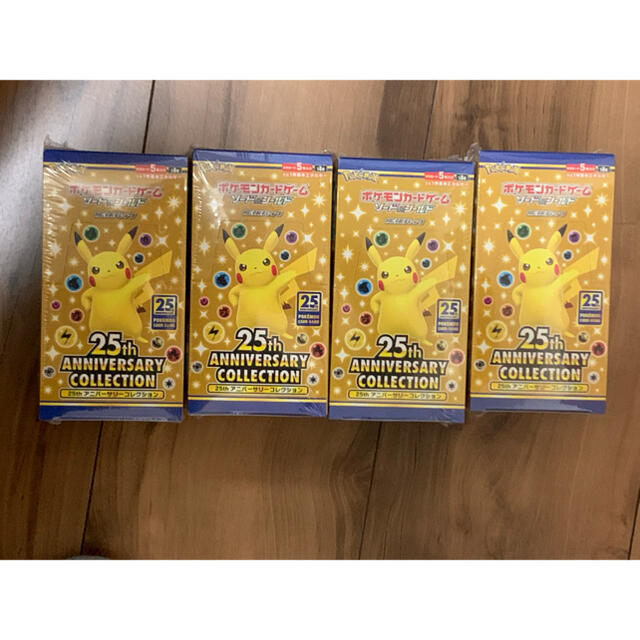 ポケモンカード 25thアニバーサリーコレクション 4box プロモカード17