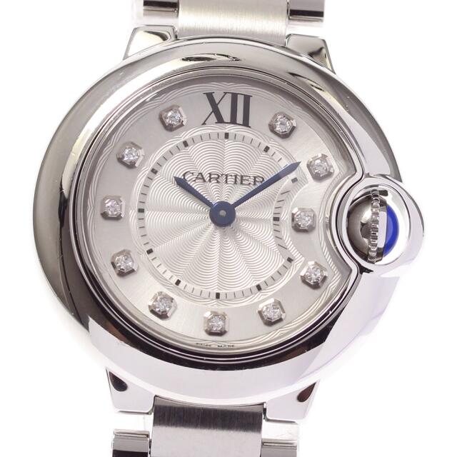 【完売】  ☆良品 - Cartier カルティエ 【中古】 レディース 11Pダイヤモンド バロンブルー 腕時計
