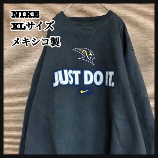 ナイキ(NIKE)の【ナイキ】メキシコ製スウェット　スウォッシュロゴ　デカロゴ　ゆるだぼ　総柄　Z(スウェット)