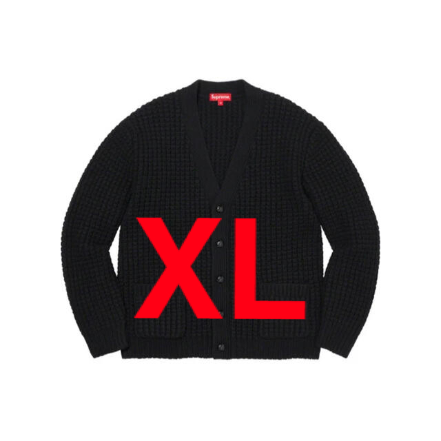 Supreme Waffle Cardigan Black XL