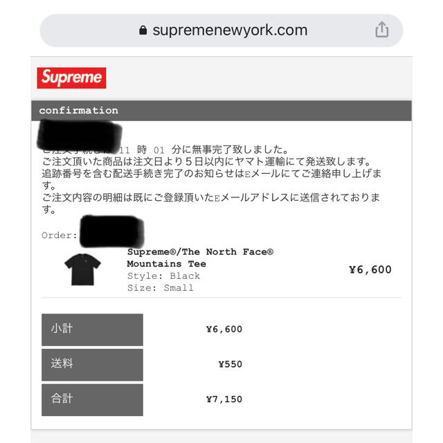 Supreme(シュプリーム)のSupreme The North Face Mountains Tee S 黒 メンズのトップス(Tシャツ/カットソー(半袖/袖なし))の商品写真