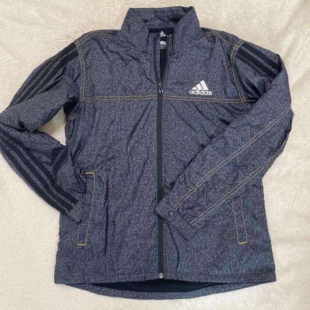 adidas(アディダス)のadidas ウィンドブレーカー 160cm デニム模様 ブラック キッズ/ベビー/マタニティのキッズ服男の子用(90cm~)(ジャケット/上着)の商品写真