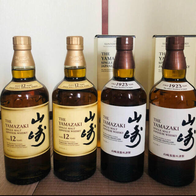 酒サントリー 山崎12年 2本 山崎NV 2本 合計4本 - ウイスキー