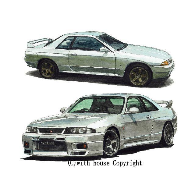 NC-881 GT-R R32/R33限定版画サイン額装作家平右ヱ門 1