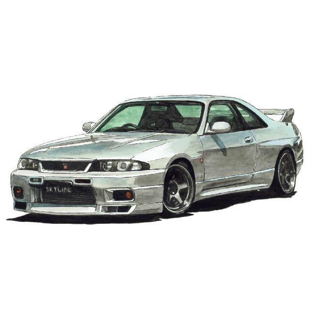 NC-881 GT-R R32/R33限定版画サイン額装作家平右ヱ門 6