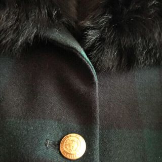 Brooks Brothers - 最終値下げ♪フォックスファー付ブラックウォッチ柄 Brooks Brothers - 最終値下げ♪フォックスファー付ブラックウォッチ柄