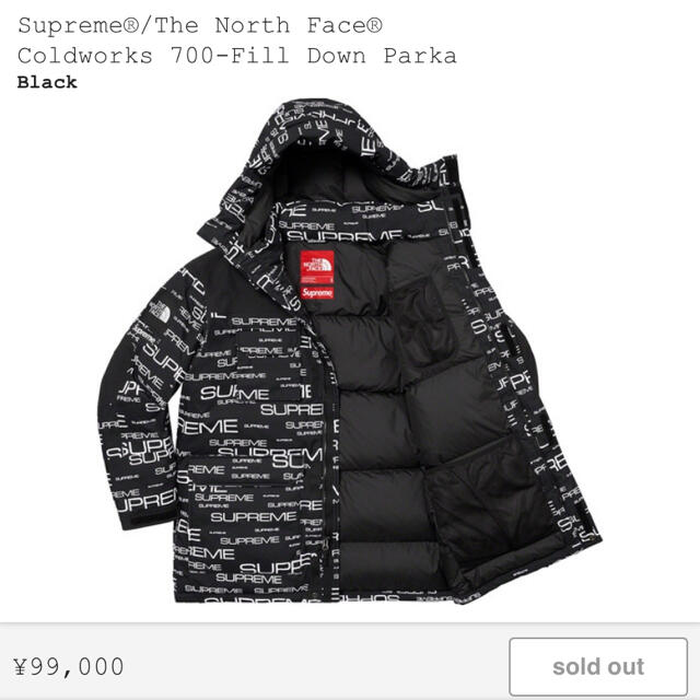 Supreme(シュプリーム)のSupreme×The North Face Down Parka Lサイズ メンズのジャケット/アウター(ダウンジャケット)の商品写真