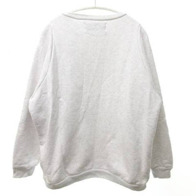 ロゴ刺繍裏毛スウェット トレーナー THIRD MAGAZINE グレー RRR