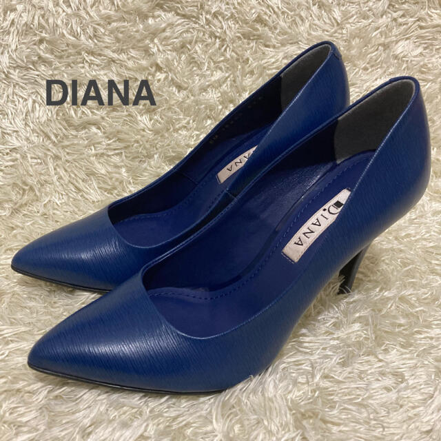 【値下げ】【美品】DIANA ダイアナ　パンプス  ハイヒール　ブルー