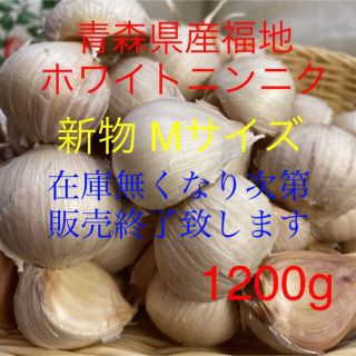 新物 青森県産福地ホワイトニンニクMサイズ1200g (野菜)