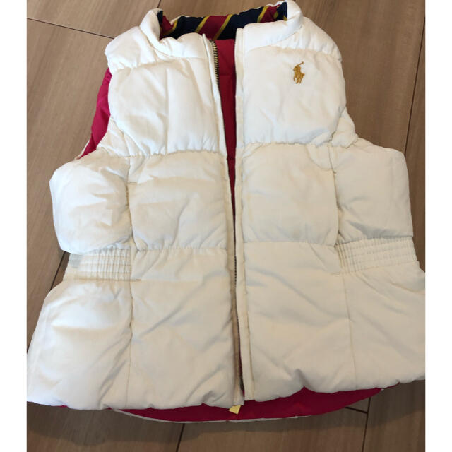 POLO RALPH LAUREN(ポロラルフローレン)の美品！ラルフローレン　キッズ　リバーシブル　ダウンベスト　90センチ キッズ/ベビー/マタニティのキッズ服女の子用(90cm~)(ジャケット/上着)の商品写真