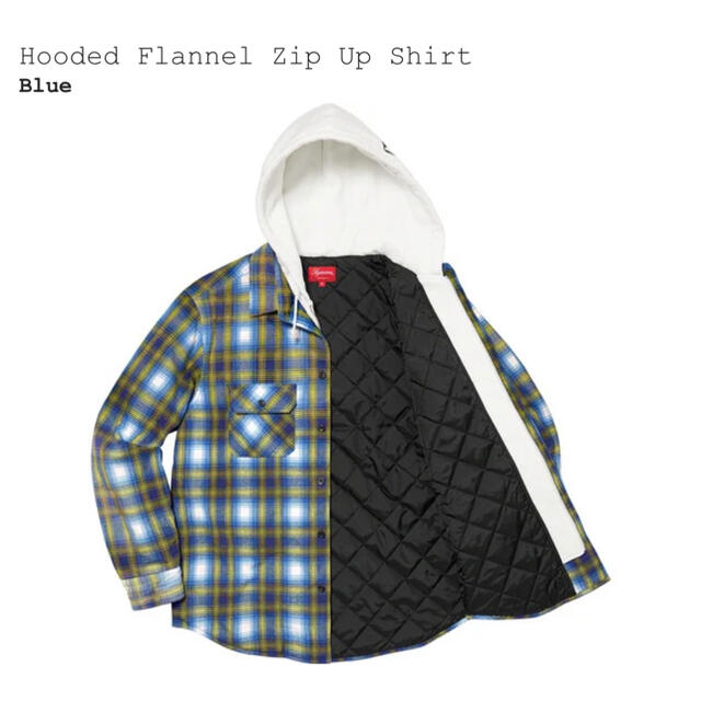 最新作通販 Supreme - 新品 Supreme Hooded Flannel Zip Up Shirt 黒の ...