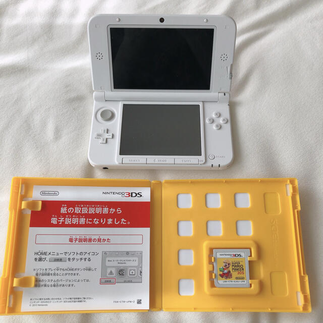 ニンテンドー3DS(ニンテンドー3DS)の【今すぐ遊べる】Nintendo3DSLL &スーパーマリオメーカーソフト エンタメ/ホビーのゲームソフト/ゲーム機本体(家庭用ゲーム機本体)の商品写真