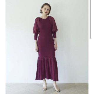 ロザリームーン(Rosary moon)のBalloon Sleeve Knit Dress / Rosary moon(ロングワンピース/マキシワンピース)