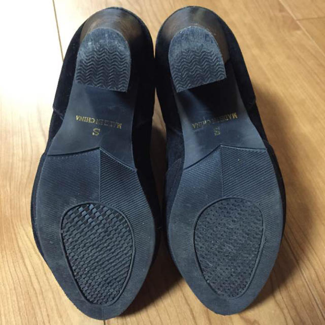 スウェード ブーティー ブラック Sサイズ レディースの靴/シューズ(ブーティ)の商品写真