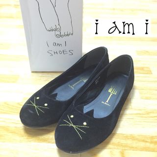 アイアムアイ(I am I)のi am i ネコフラットシューズ◆ぺたんこパンプス23.5(ハイヒール/パンプス)