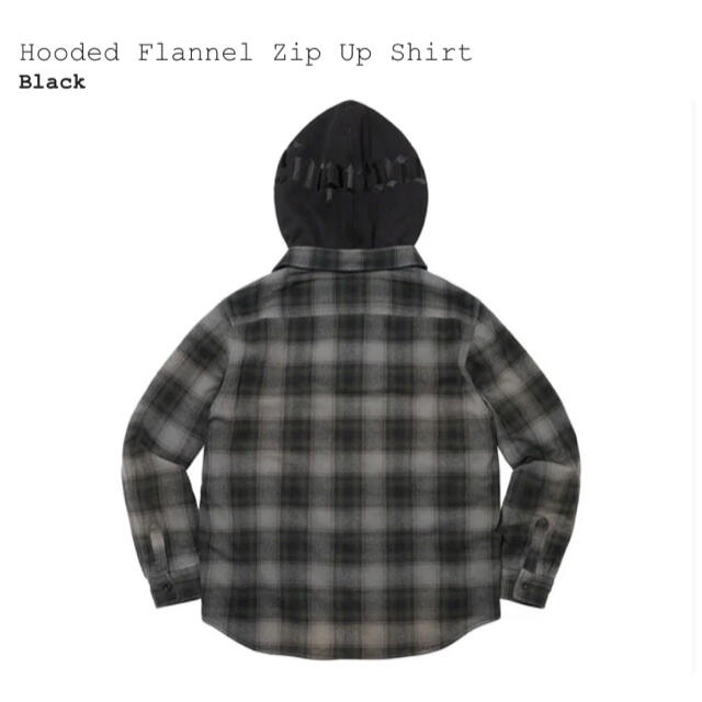 XL 黒 Supreme Hooded Flannel Zip Up Shirt - kktspineuae.com