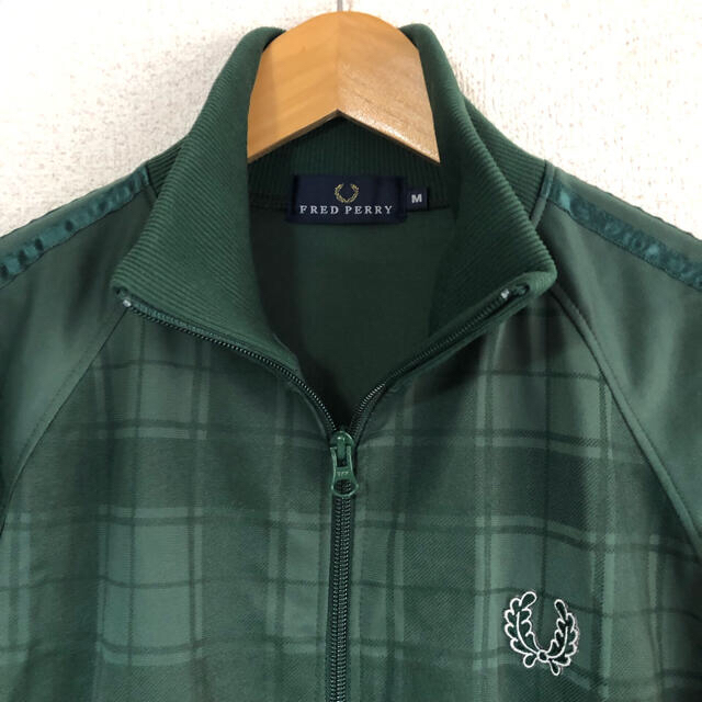 FRED PERRY   フレッドペリー トラックジャケット グリーン チェック M