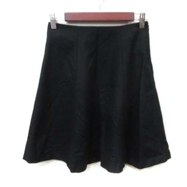 NATURAL BEAUTY BASIC(ナチュラルビューティーベーシック)のナチュラルビューティーベーシック フレアスカート ひざ丈 ウール S ブラック レディースのスカート(ひざ丈スカート)の商品写真