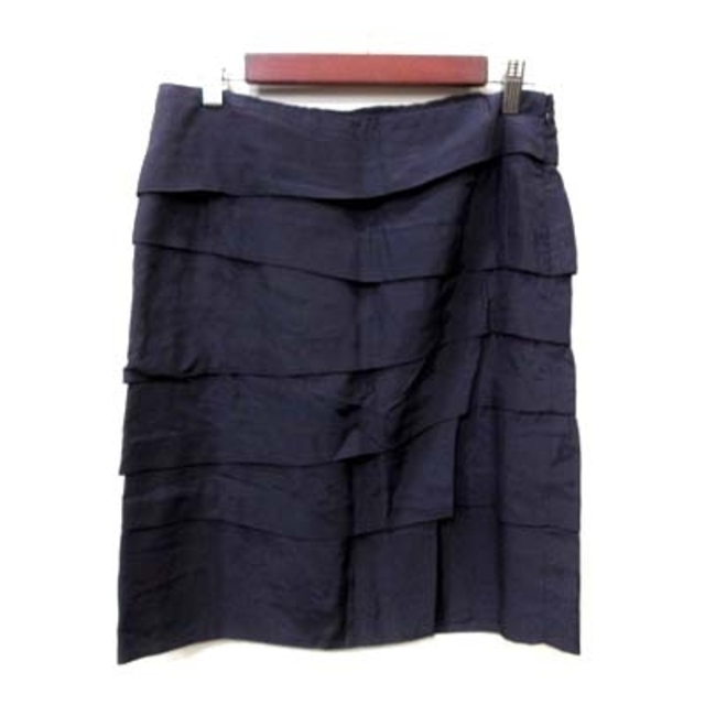 SHIPS(シップス)のシップス タイトスカート ひざ丈 ティアード L 紫 パープル /YI レディースのスカート(ひざ丈スカート)の商品写真