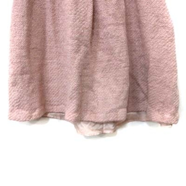 JILLSTUART(ジルスチュアート)のジルスチュアート フレアスカート ひざ丈 ギャザー ツイード ウール 2 ピンク レディースのスカート(ひざ丈スカート)の商品写真