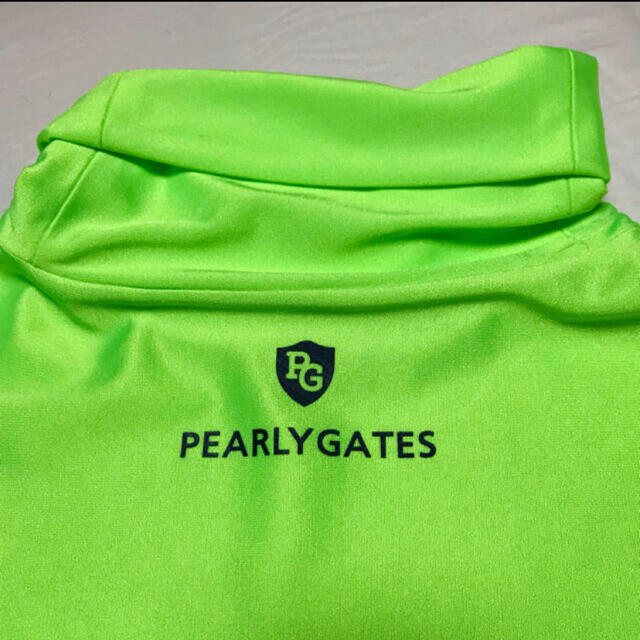 PEARLY GATES(パーリーゲイツ)の美品 PEARLYGATES タートルネック 長袖 ロング Tシャツ グリーン スポーツ/アウトドアのゴルフ(ウエア)の商品写真