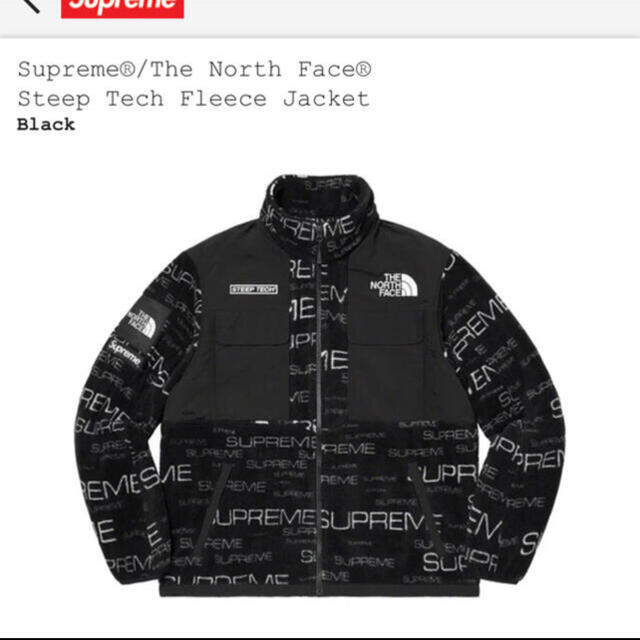 supreme the north face fleece black L 黒