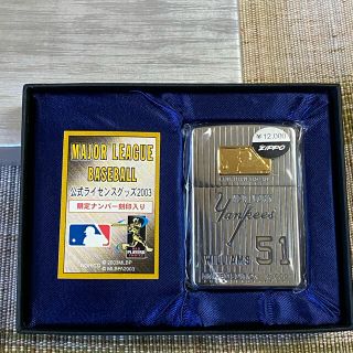 ジッポー(ZIPPO)の激レア品　ZIPPO ジッポライター　ヤンキース　バーニーウィリアムス　(タバコグッズ)