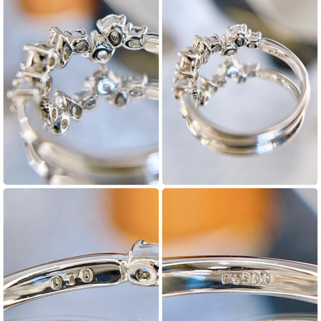 pt900 ３種カットダイヤモンドリングD0.70ct ラウンド/マーキス/ペア レディースのアクセサリー(リング(指輪))の商品写真
