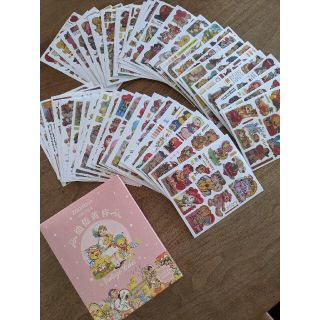 新商品★海外ステッカー箱入♡大量50シート　ピンク箱　レトロアニマル　1023(各種パーツ)