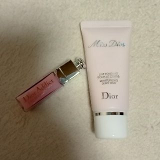 ディオール(Dior)のDior　ボディミルク&リップグロス　お試し用(ボディクリーム)