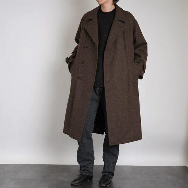 COMOLI(コモリ)の新品 auralee オーラリー 21aw コート ウールロングコート 3 メンズのジャケット/アウター(ステンカラーコート)の商品写真